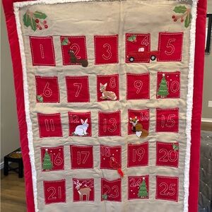 Holiday Red and Cream Advent Calendar